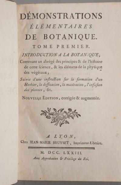 null (ROZIER abbé et CLARET DE LA TOURETTE). Démonstrations élémentaires de botanique....