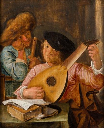 null Johannes HALS, école hollandaise du XVIIe siècle 

Le musicien 

Panneau. 

23,5...