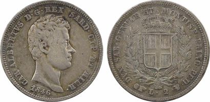 null Italie, Savoie-Sardaigne, Charles-Albert, 2 lire, 1846 Turin

A/CAR. ALBERTVS...