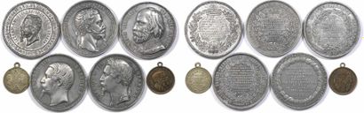 null Italie / France, lot de 7 médailles, guerre de l'indépendance italienne, 1859

TTB

Étain

Diam....
