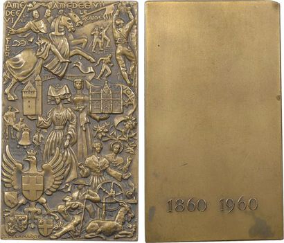 null Savoie, centenaire du rattachement à la France, 1860-1960, plaque artistique...