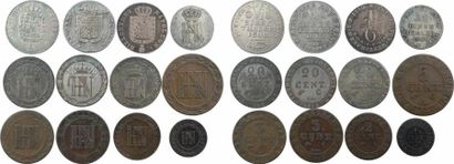 null Allemagne, Westphalie (royaume de), Jérôme Napoléon, lot de 12 monnaies divisionnaires,...