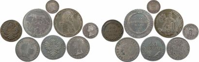 null Allemagne et états allemands / divers, lot de 7 monnaies diverses et 1 jeton

TTB

Diam....