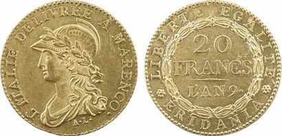 null Italie, Gaule subalpine, 20 francs Marengo, An 9 Turin

A/L'ITALIE DELIVRÉE...