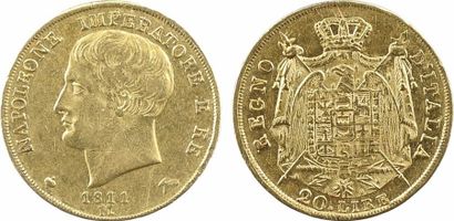 null Italie, Napoléon Ier, 20 lire, 1811/01 Milan

A/NAPOLEONE IMPERATOR E RE

Tête...