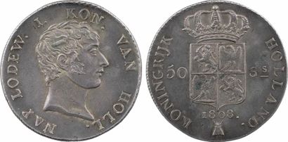 null Hollande (royaume de), Louis Napoléon, 50 stuivers, 1808 Utrecht

A/NAP. LODEW....