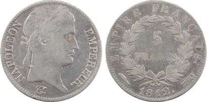 null France, Premier Empire, 5 francs Empire, 1812 Utrecht

A/NAPOLEON - EMPEREUR.

Tête...