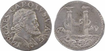 null Italie, Milan (duché de), Charles Quint, quart d'écu, s.d. (1551)

A/IMP. CAES....