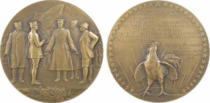 null Ière Guerre Mondiale, hommage au général Pershing, par Pillet, 1918 Paris

Le...