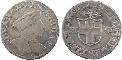 null Savoie (duché de), Charles II, teston 2e type hybride, s.d. Bourg-en-Bresse

A/(à...