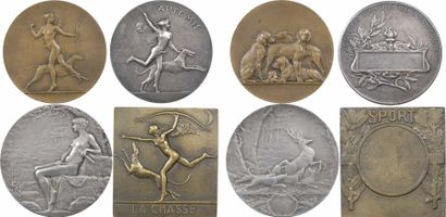 null Chasse : lot 4 médailles, Artémis, Diane et la chasse, s.d. Paris

SPL

Diam....