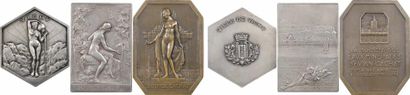 null Eaux et sources : lot de 3 médailles des sources Cachat et Vichy, en argent...