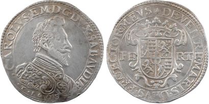null 
Savoie (duché de), Charles-Emmanuel Ier, ducaton 8e type, 1603 Turin.


MIR.606a...
