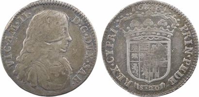 null Savoie (duché de), Victor Amédée II, lire 1er type, 1681 Turin

A/VIC. AM. II....