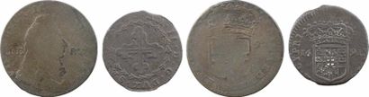 null Savoie (duché de), Victor Amédée II, lot de 2 monnaies : 5 sous 1er type et...