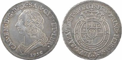 null Savoie (duché de), Charles Emmanuel III, demi-écu neuf, 1756 Turin

A/CAR. EM....
