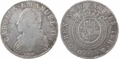 null Savoie (duché de), Charles-Emmanuel IV, demi-écu, 1799 Turin

A/CAROLUS. EMANUEL....