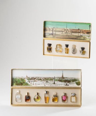 null Parfums de Paris – (années 1960)

2 beaux coffrets rectangulaires illustrés...