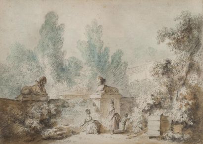 null ATTRIBUE A JEAN – BAPTISTE HUET

 (1745 – 1811)

Jeunes femmes et un enfant...