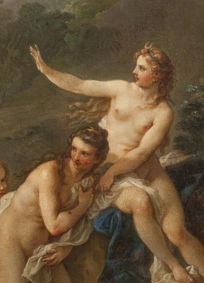 null CHARLES JOSEPH NATOIRE (NIMES 1700 – CASTEL GANDOLFO 1777)Diane au bain surprise...