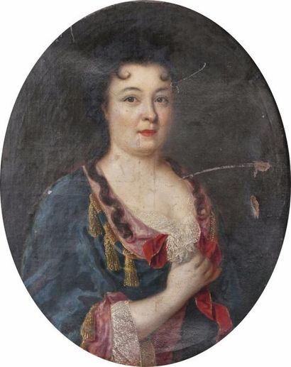 null Ecole française, début du XVIIIe siècle 

PORTRAIT DE DAME DE QUALITE 

Figurée...