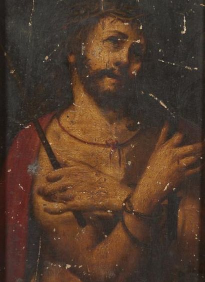 null Ecole ITALIENNE du XVIIème siècle 

Christ au roseau 

Panneau 

25,5 x 19,5...