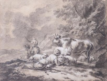 null Attribué à Francesco LONDONIO (1723 – 1783)

Le repos du berger

Pierre noire...