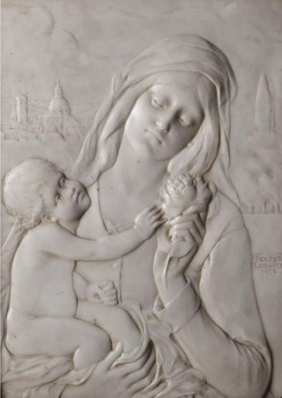 null Hector LEMAITRE 

Vierge à l'enfant, sur fond du Duomo de Florence. 

Bas-relief...