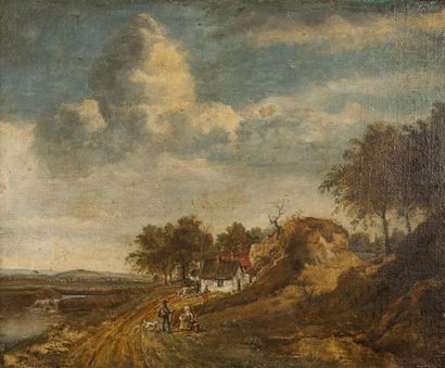 null Ecole FRANCAISE du XIXe siècle

Paysage, scène rurale au bord de la rivière...