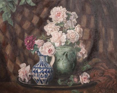 null D. O. WIDHOFF (1867 - 1933) 

Nature morte aux fleurs 

Huile sur toile signée...