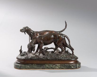 null CHRISTOPHE FRATIN (1801-1864), D’APRES 

Chiens de chasse

Sculpture en bronze...