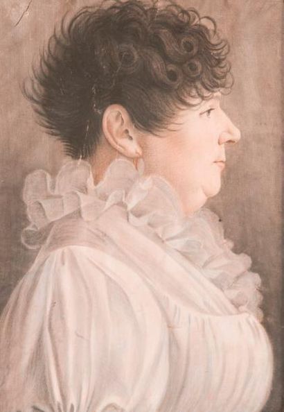 null ECOLE FRANCAISE VERS 1810 

Portrait de femme 

Pastel 

36 x 25 cm