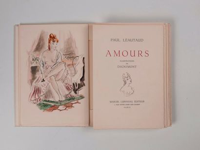 null LEAUTAUD. Paul. Amours. Paris. Lubineau ; 1958. 1 volume in-8, en feuilles,...