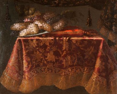 null ANTONIO GIANLISI (1677-1727)

Nature morte aux raisins sur un entablement avec...
