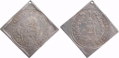 null Autriche, Salzbourg, Wolf Dietrich de Raitenau, double thaler klippe, 1593 Salzbourg





A/SANCTVS....