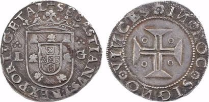 null Portugal, Sébastien, tostao 2ème type (100 reis, teston), s.d. (1570) Lisbonne





A/+...