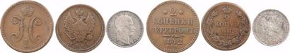 null Russie/Autriche, lot de 3 monnaies, 2 x 2 kopecks et 1 florin





Lot de trois...