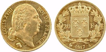 null Louis XVIII, 20 francs buste nu, 1817 Paris





A/LOUIS XVIII - ROI DE FRANCE.





Tête...