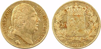 null Louis XVIII, 20 francs buste nu, 1817 Bordeaux





A/LOUIS XVIII - ROI DE FRANCE.





Tête...