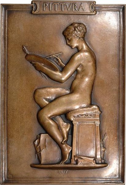 null Roty (L.-O.) : la Peinture, plaque en fonte de bronze, s.d. (1879) Rome





A/PITTVRA





Encadrement...