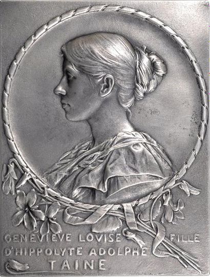 null Roty (L.-O.) : Geneviève Louise Taine, pour ses 25 ans, s.d. (1894) Paris, fonte...
