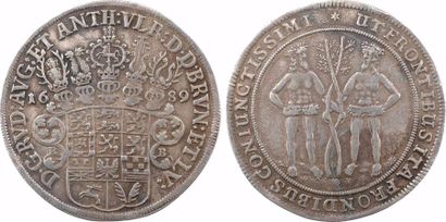 null Allemagne, Brunswick-Wolfenbüttel, Rudolf Auguste et Anton Ulrich, thaler, 1689...