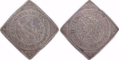 null Allemagne, Saxe (duché de), Jean-Georges I et Auguste, thaler klippe, 1614 Dresde





A/IOHAN:...