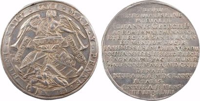null Allemagne, Saxe (duché de), Jean-Georges II, thaler commémoratif, 1680 Dresde





A/HONI....