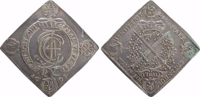 null Allemagne, Saxe (duché de), Jean-Georges IV, thaler klippe, 1693 Dresde





A/HONI...