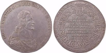 null Allemagne, Saxe-Gotha, Ernest Ier, thaler commémoratif, 1675 Gotha





A/D:...