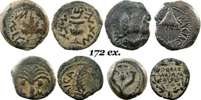 Judée, collection d'environ 172 monnaies diverses TB R Bronze Ensemble de petits...