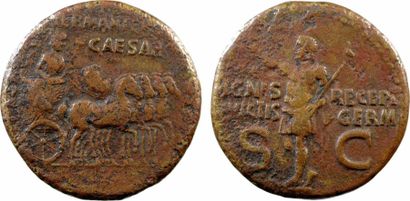Caligula, dupondius au nom de Germanicus, Rome, 37-41 A/GERMANICVS CAESAR Germanicus...