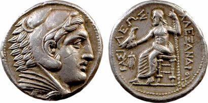 Macédoine, Alexandre le Grand, tétradrachme, Amphipolis, c.323-320 av. J.-C. A/Anépigraphe...