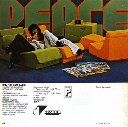 null Marc VAÏDIS

Paire de chauffeuses Relax, modèle crée en 1970

Edition à l’origine...